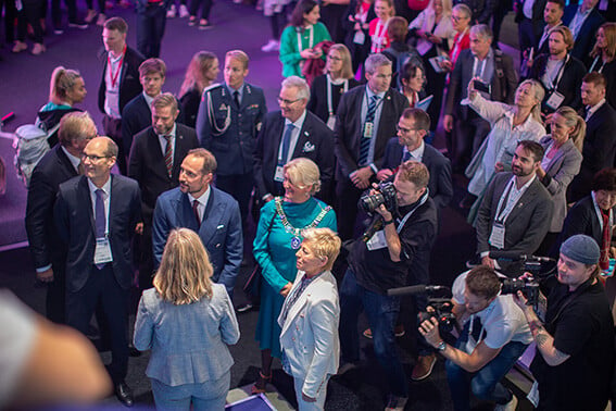 The Crown Prince visiting the Havtil Stand at ONS 2024